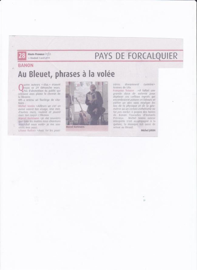 Provence infos le bleuet mars 2015